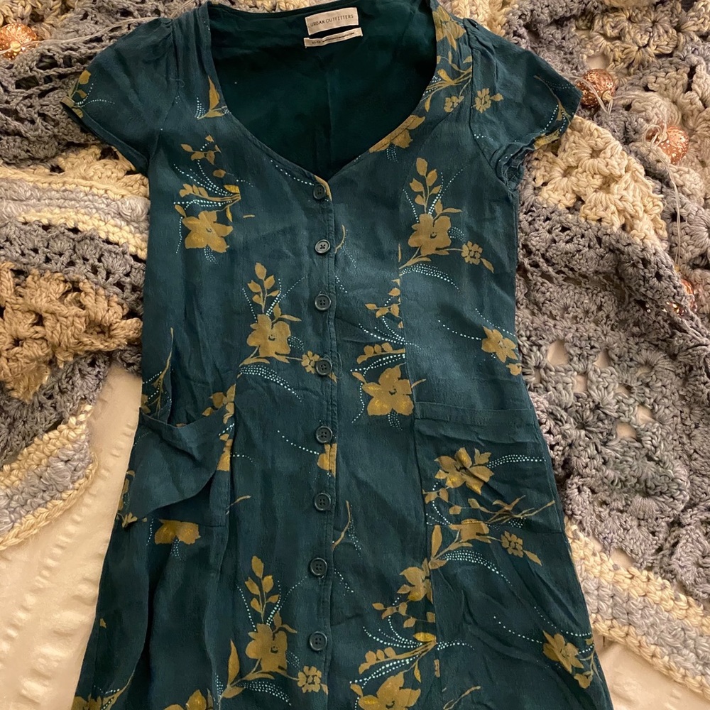 Floral Printed Mini Dress with Pockets